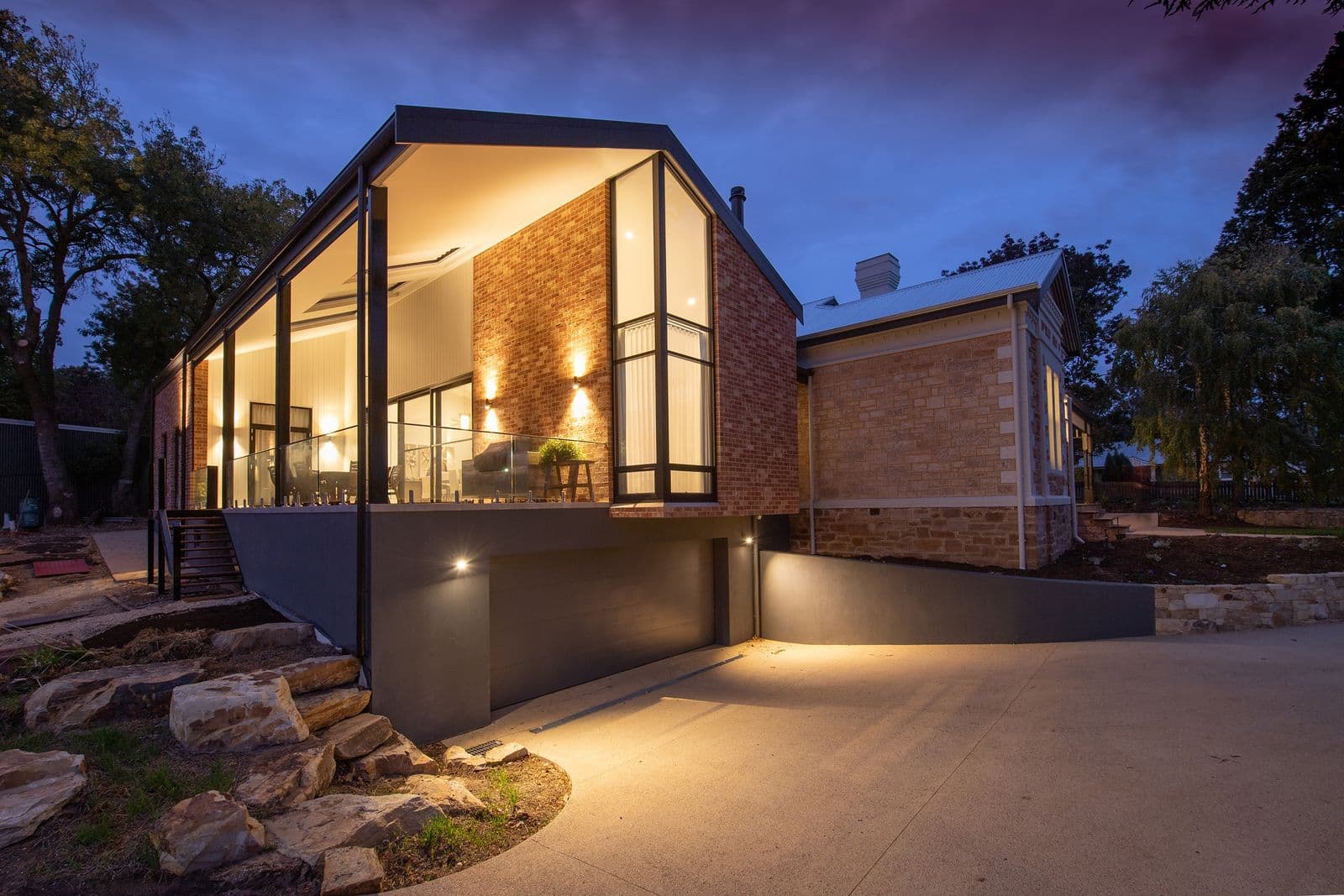 Coronado home exterior at dusk